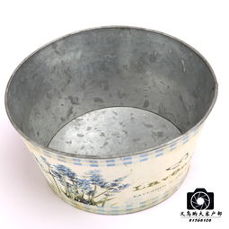 欧式田园白铁皮贴纸花盆 垚谰工艺品厂 义乌国际商贸城一区 义乌购